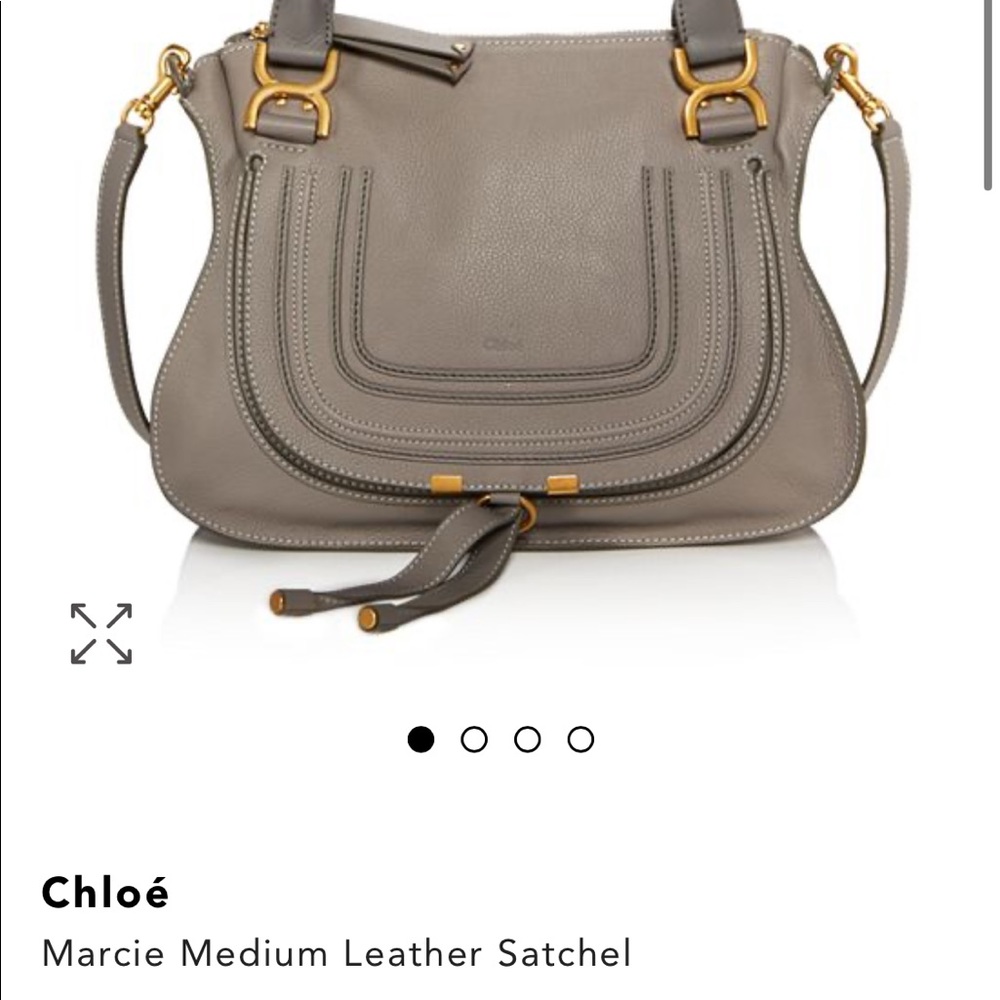 Chloe Marcie Medium Satchel- Gray